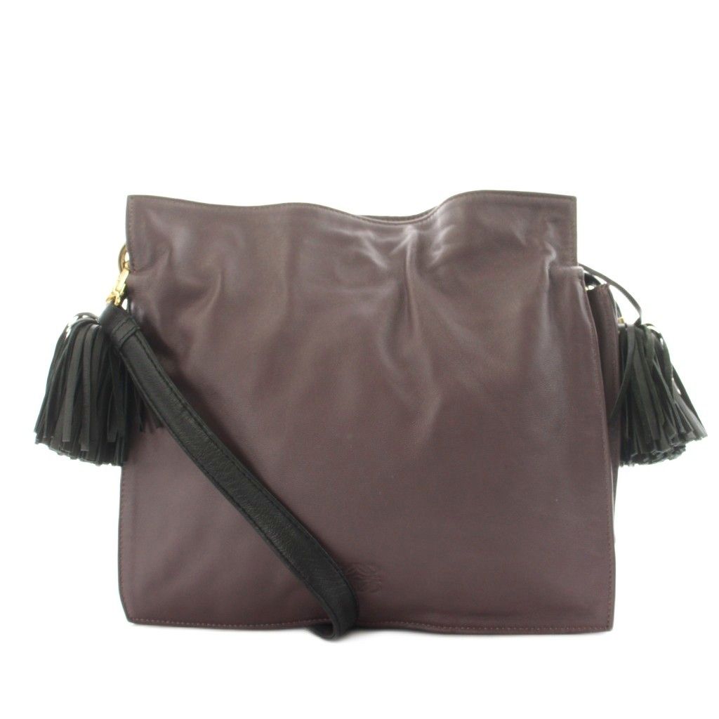 ロエベ LOEWE フラメンコ22 アナグラム ショルダーバッグ タッセル