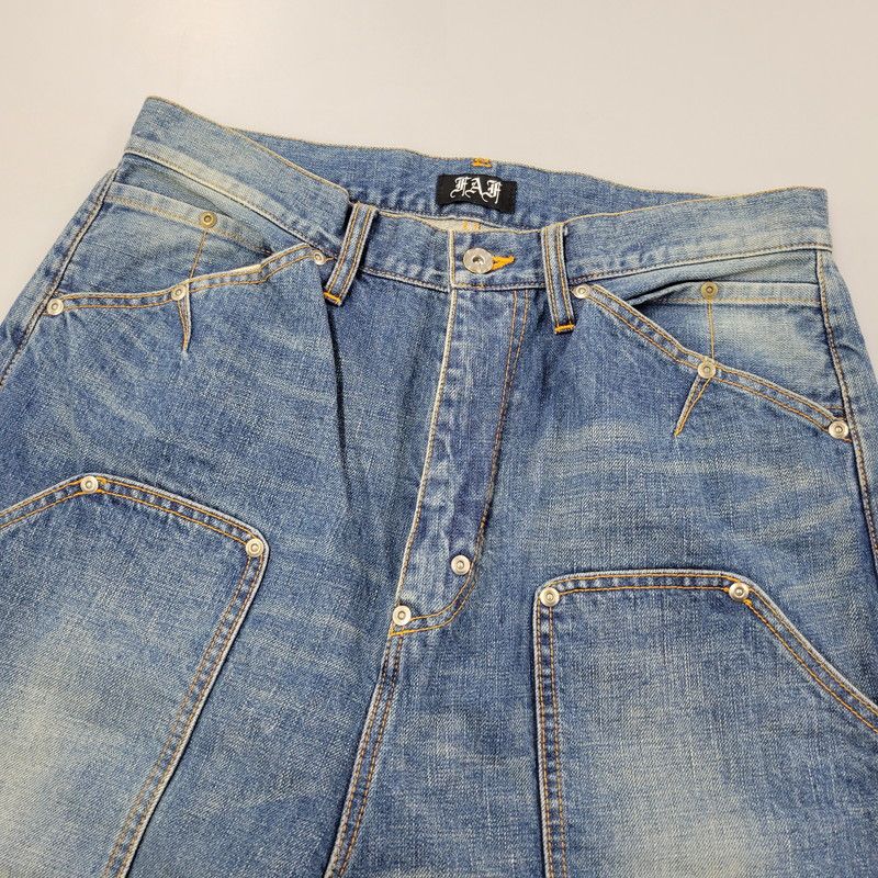 中古品】FAF フェイク アス フラワーズ 3121403 AGED BAGGY DENIM