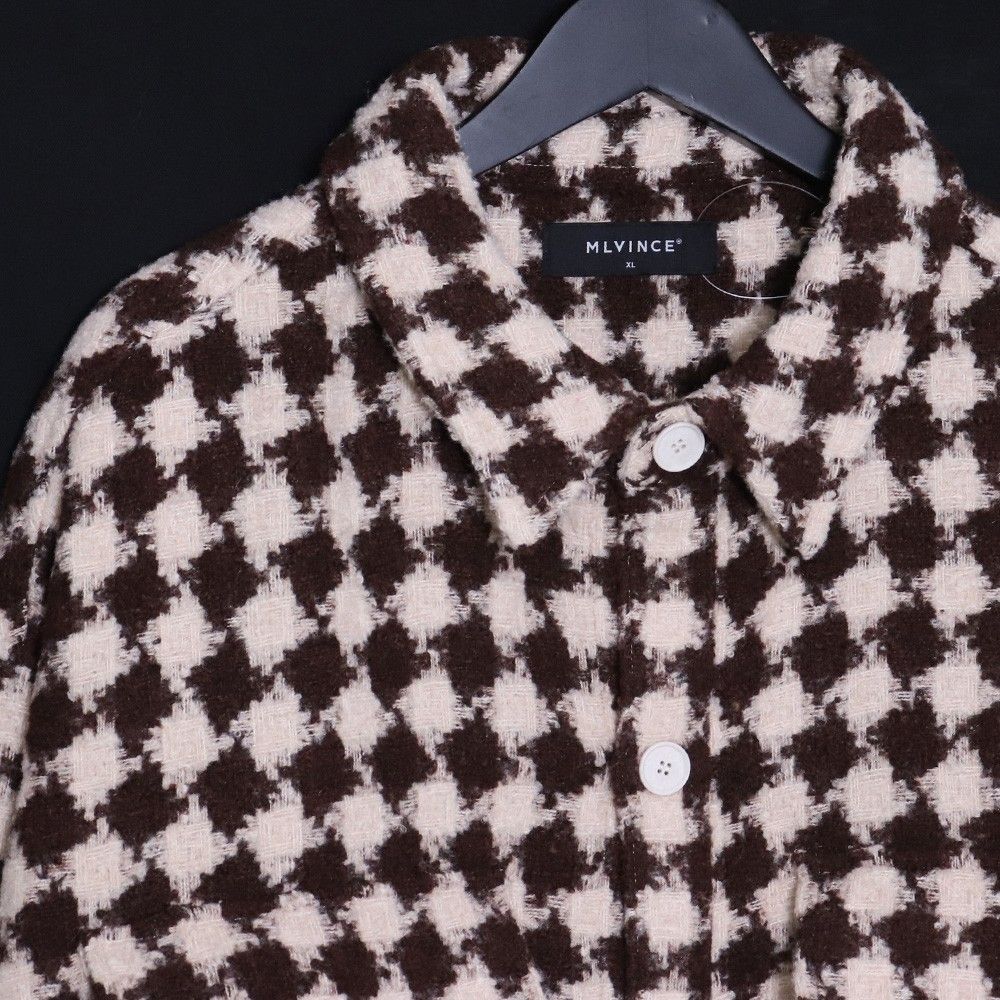 MLVINCE MILITARY CHECK JACKET XLサイズ ブラウン - メルカリ