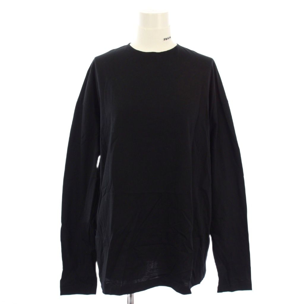 プラダ PRADA 22AW Tシャツ ロンT カットソー 長袖 ハイネック XS 黒