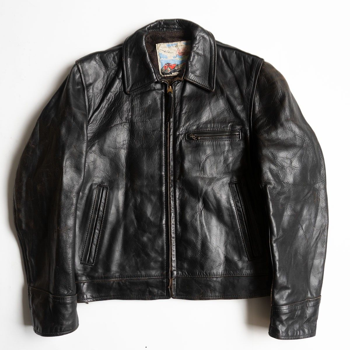 雰囲気抜群】AERO LEATHER【ハイウェイマン ホースハイド レザー