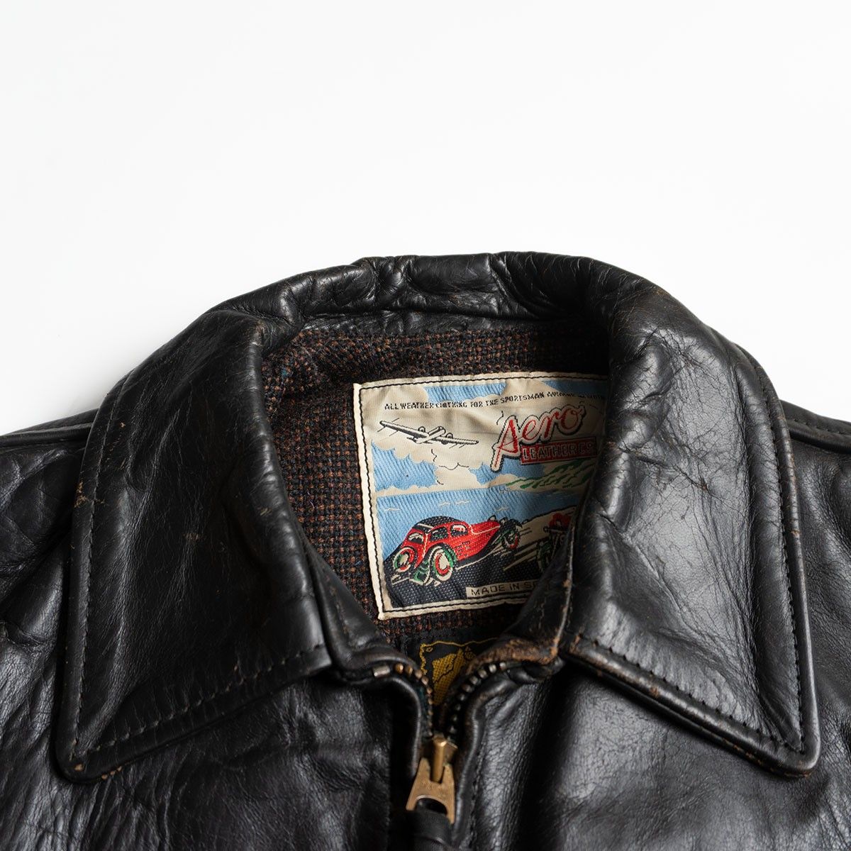 雰囲気抜群】AERO LEATHER【ハイウェイマン ホースハイド レザー