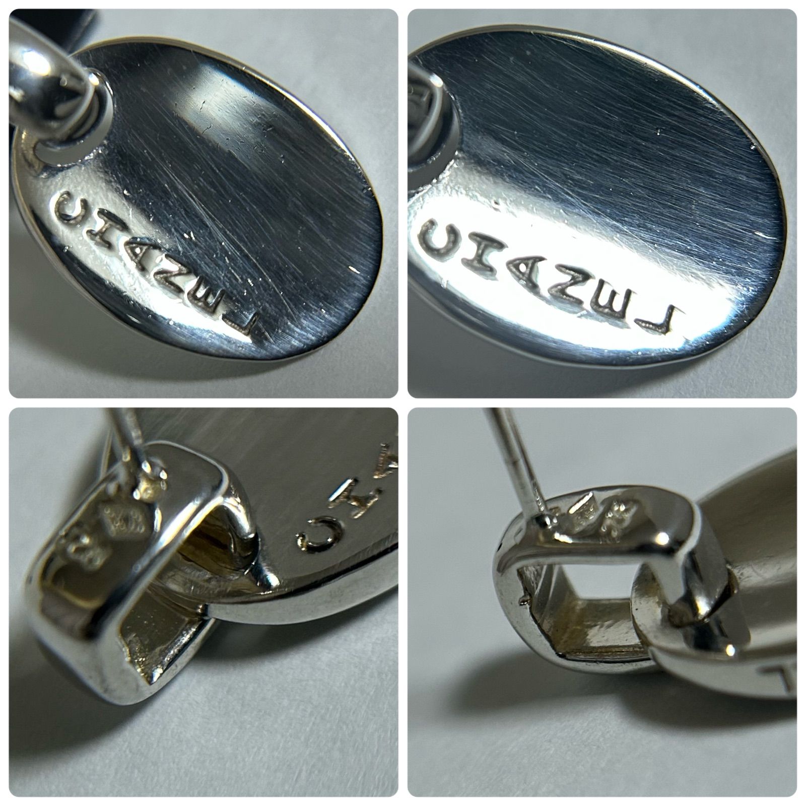 シャネル ピアス ロゴ プレート Silver 925 ヴィンテージ CHANEL 