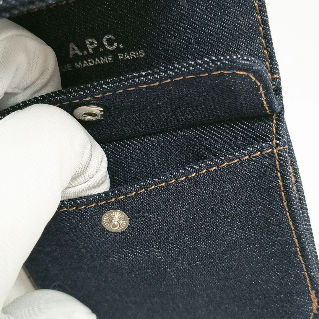 新品未使用・イギリス輸入品】A.P.C. 3つ折り財布 デニム生地 APC 
