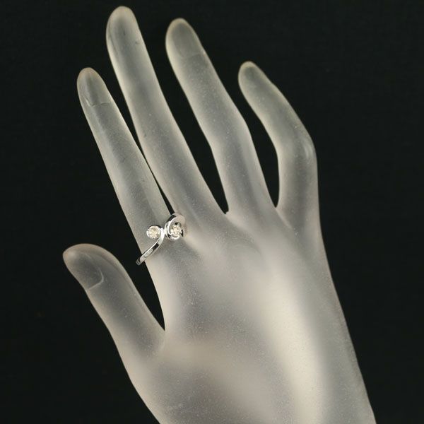 カシケイ リング ダイヤ ダイヤモンド 0.35ct フロート 12号 K18WG