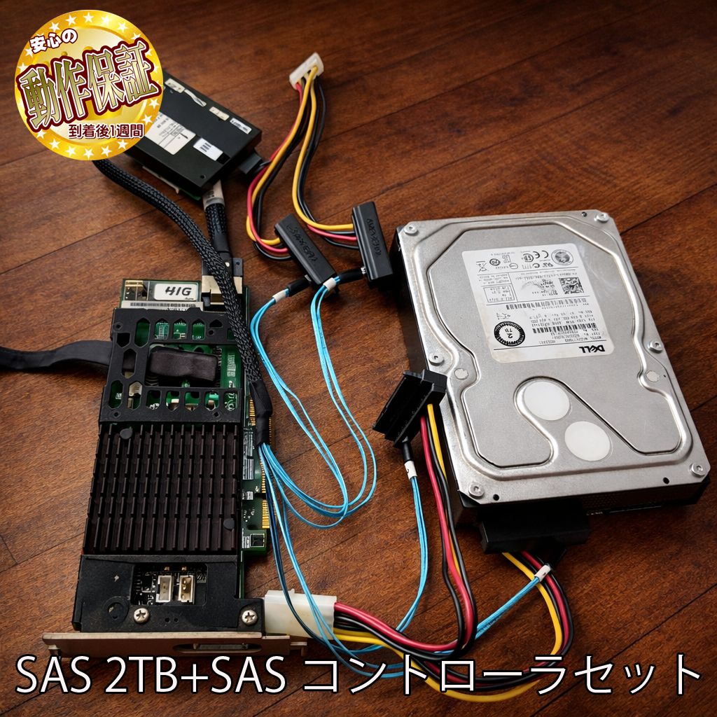 3.5インチ SAS 2TB+SAS RAIDコントローラ セット】完全セクタ検査済み