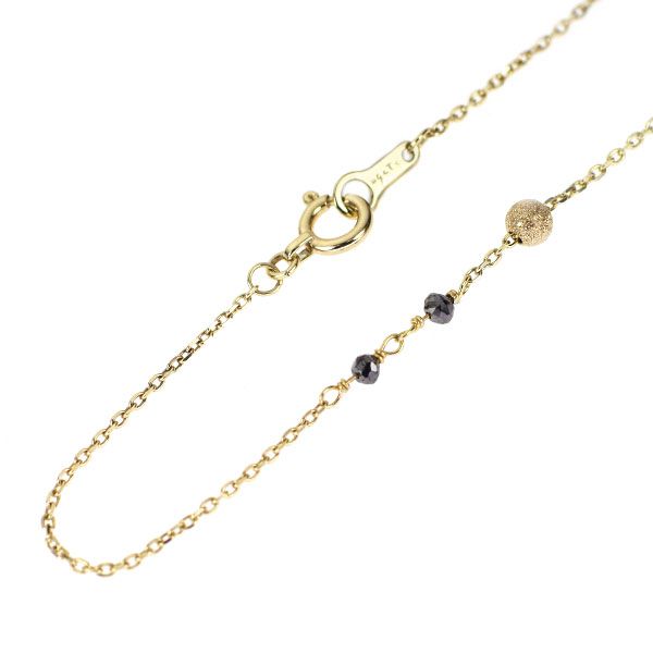 アガット K10YG 天然ブラックダイヤモンド ブレスレット - メルカリ