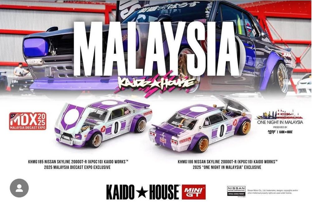 品 カイドーハウス マレーシアダイキャストエキスポ MDX 2025 ニッサンスカイライン 2000 GT R KPGC 10 マジックシルバー KHMG 185