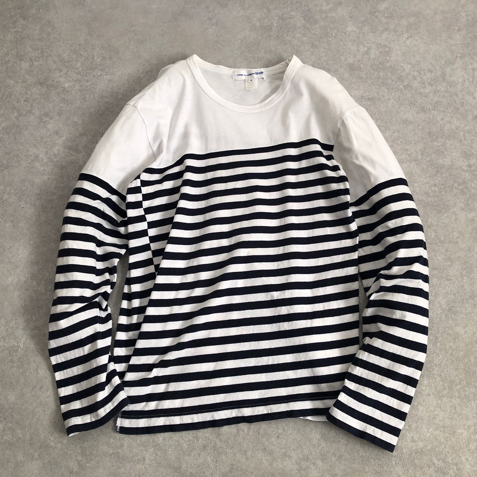 ねじれ期 COMME des GARCONS SHIRT ゆがみ ボーダー切替カットソー