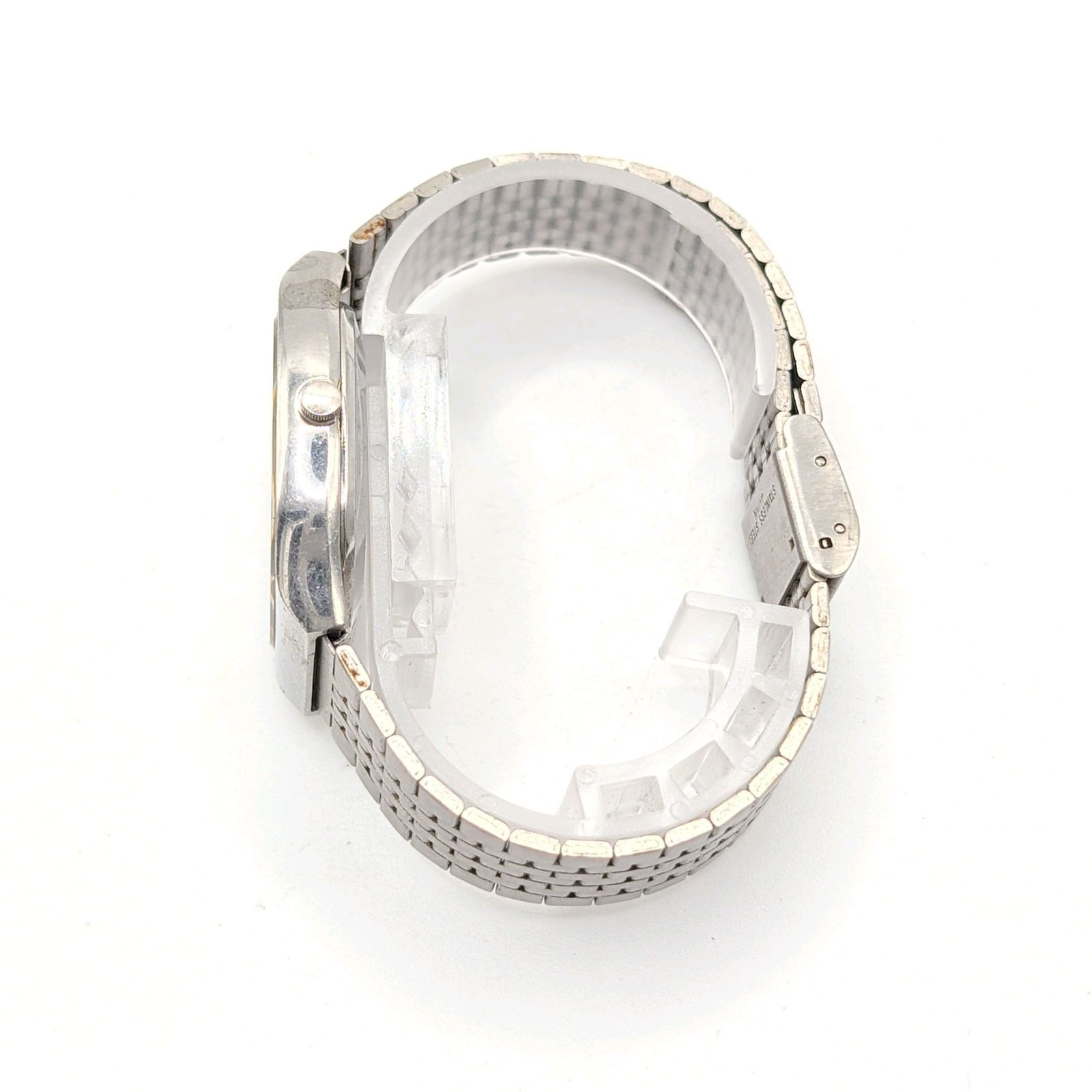 SEIKO emblem 4120-5000 Watch Quartz Men's Square Gold dial Y2K 00S