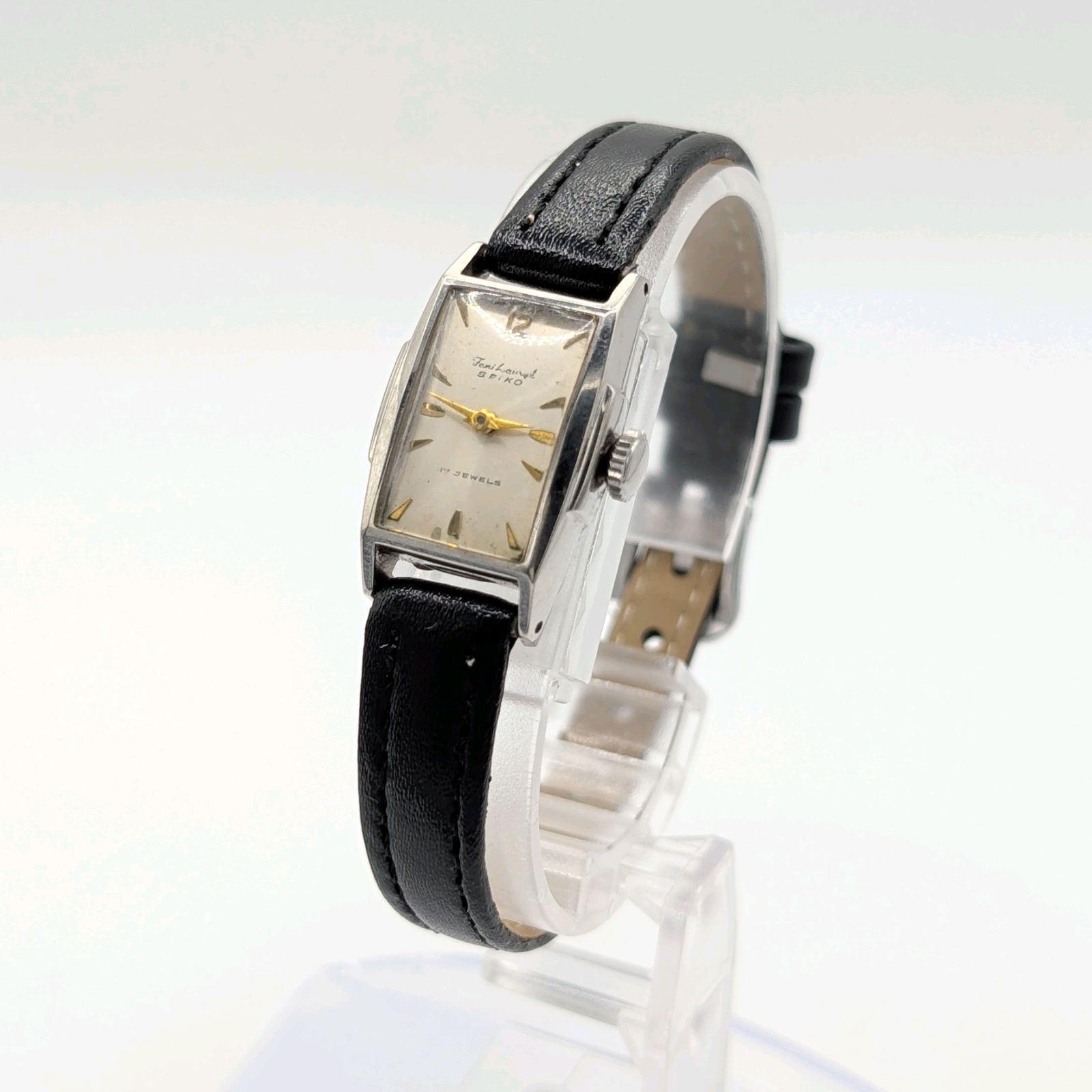 SEIKO Femi Laurel Watch Hand-Winding Ladies Square Gold Rectan Y2K 