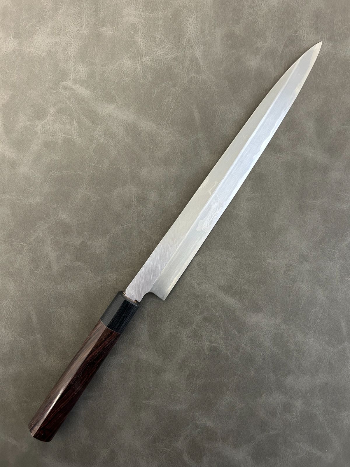 訳あり】 包丁 刺身包丁 柳刃包丁 安来鋼青紙2号 270mm 紫檀シノギ柄