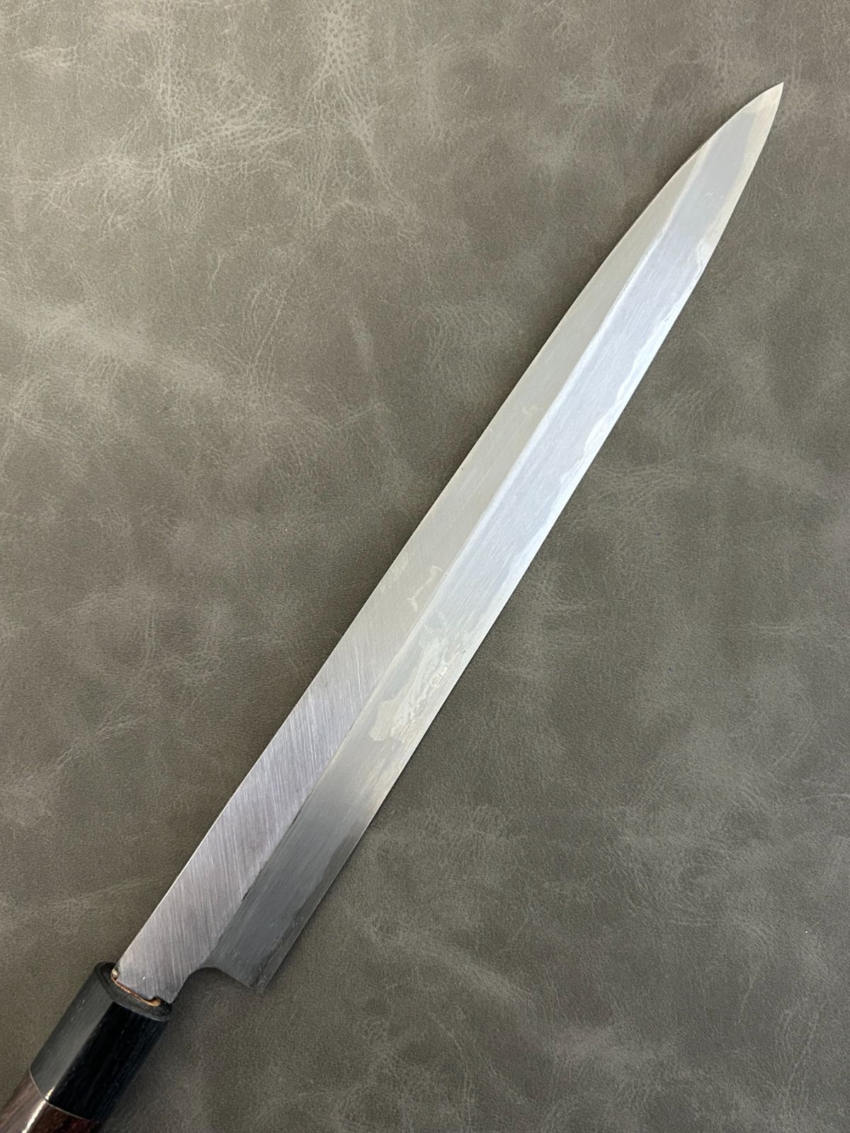 訳あり】 包丁 刺身包丁 柳刃包丁 安来鋼青紙2号 270mm 紫檀シノギ柄