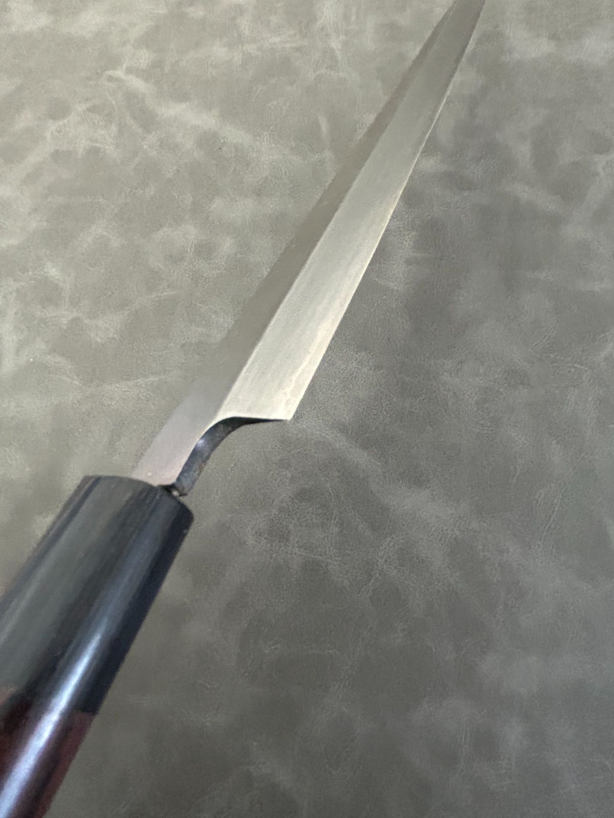 訳あり】 包丁 刺身包丁 柳刃包丁 安来鋼青紙2号 270mm 紫檀シノギ柄