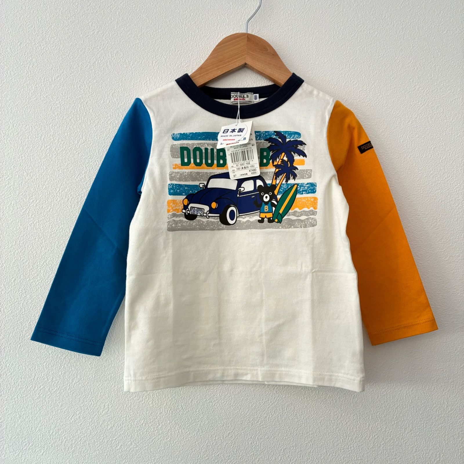 ミキハウス ダブルビー MIKIHOUSE DOUBLE-B 100cm 長袖Tシャツ 新品未 