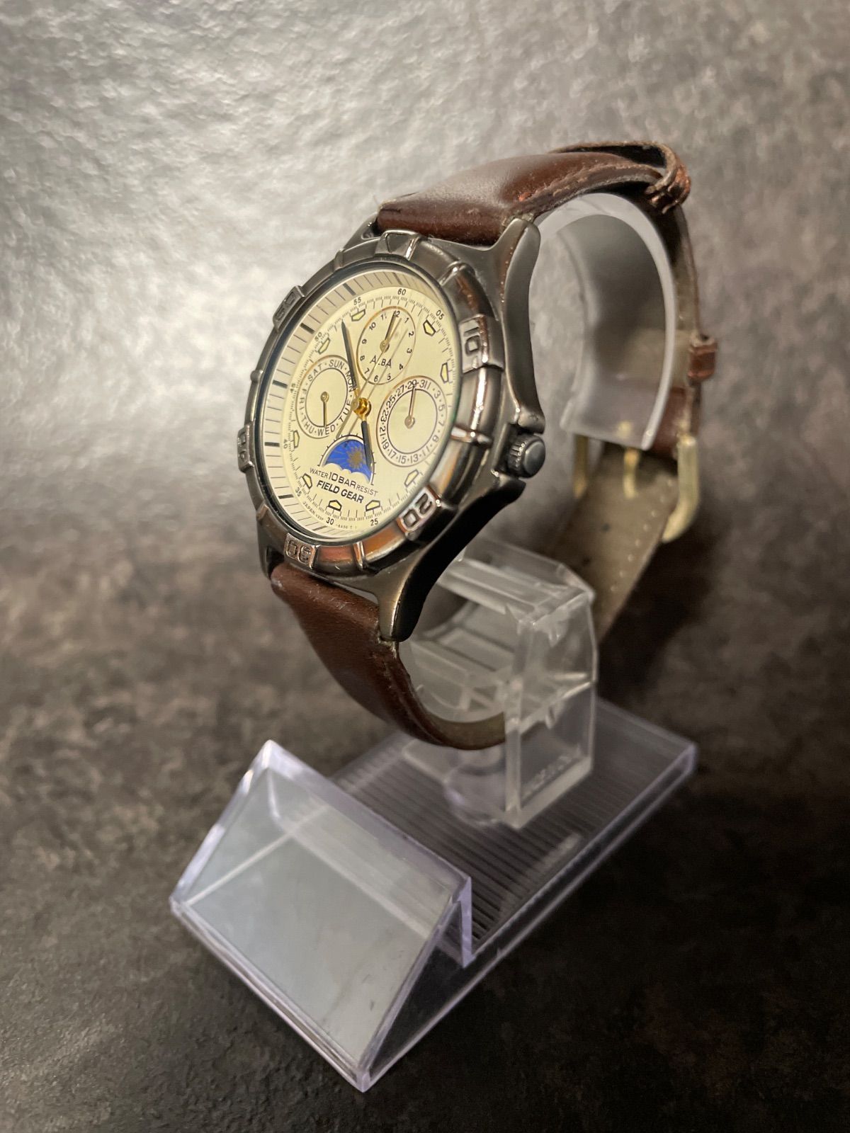 希少】SEIKO ALBA FIELD GEAR V33F-6A80 サン＆ムーン 腕時計 セイコー 