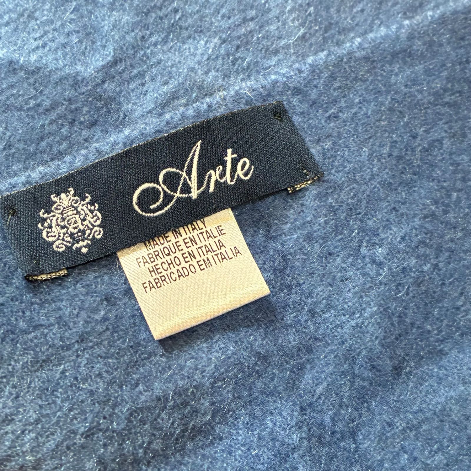 アルテ ARTE CASHMERE カシミヤ100％マフラー イタリア製 ブルー