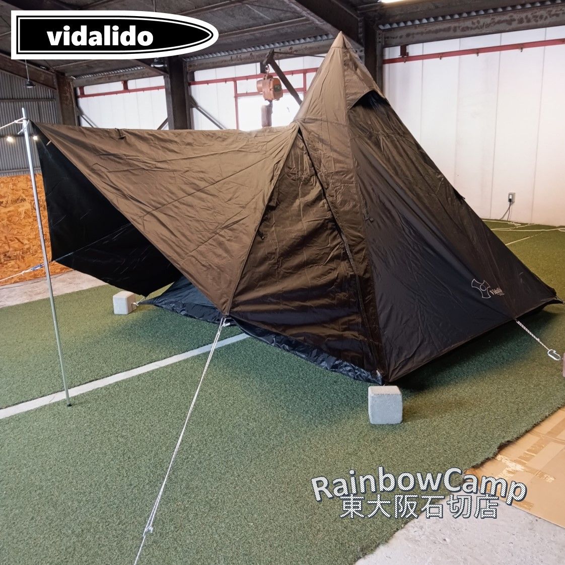 ◆vidalido ヴィダリド ワンポール ティピーテント ブラック