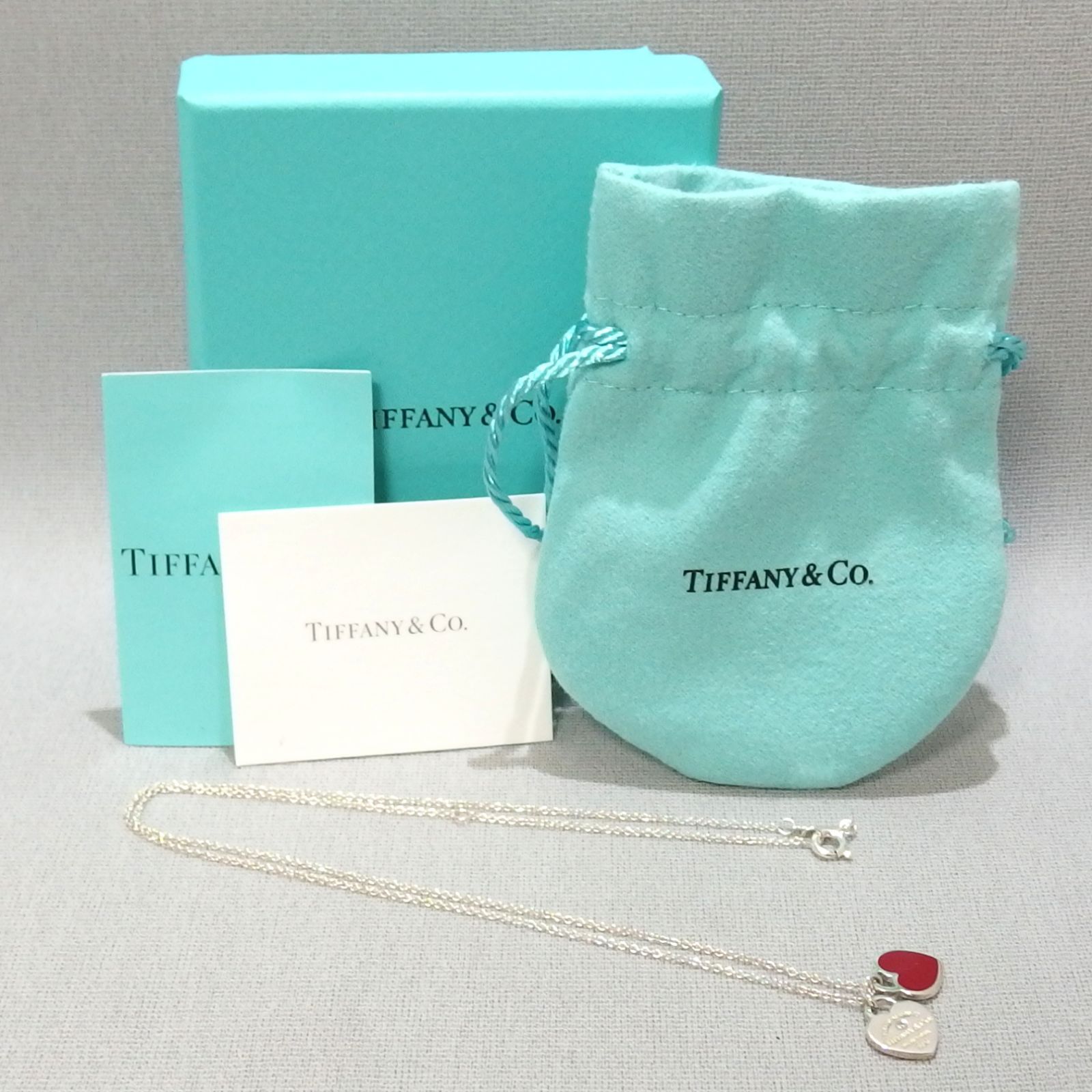 良品☆TIFFANY&Co リターントゥ ダブルハート タグ 1P ダイヤモンド 