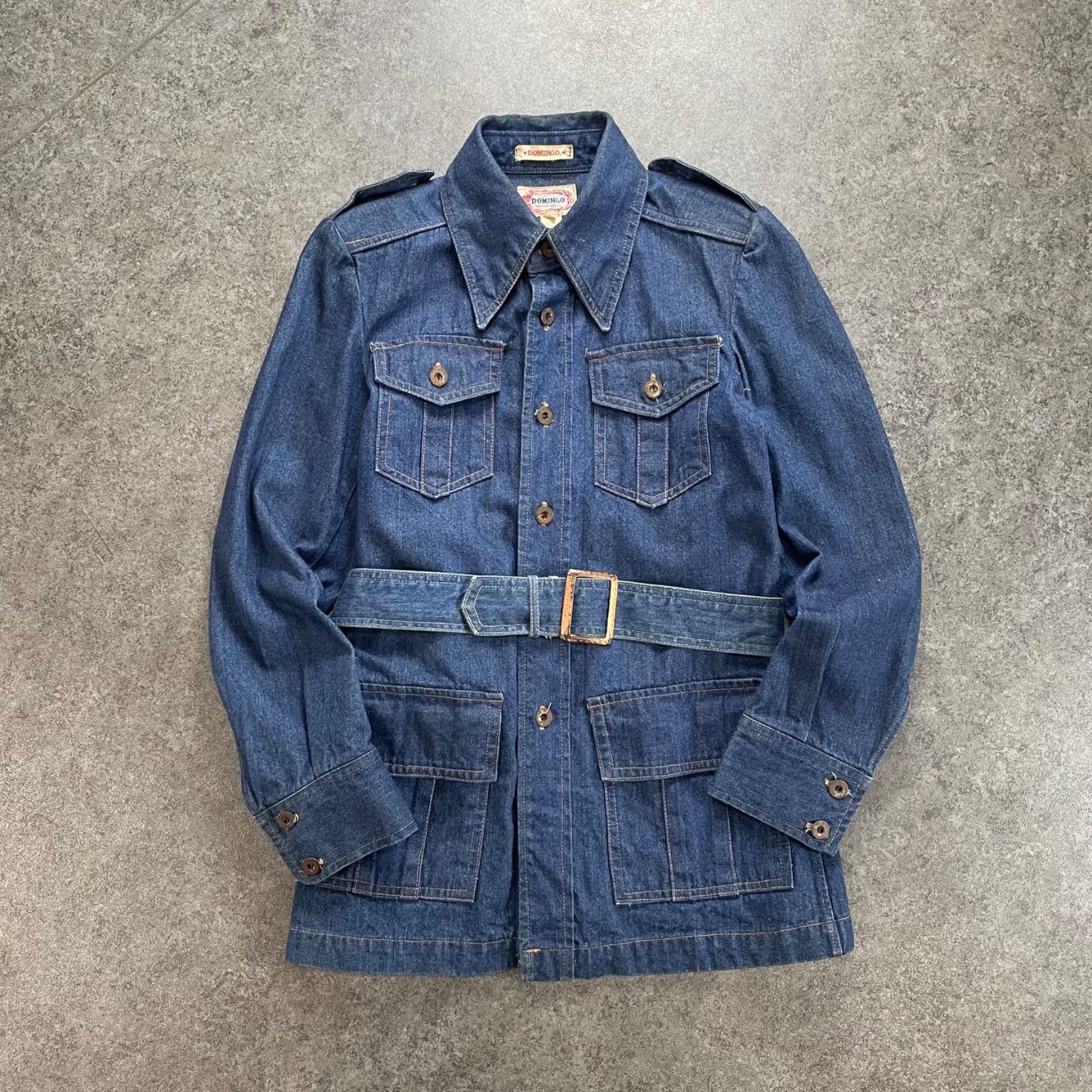70s Vintage DOMINGO Denim Jacket ドミンゴ デニム サファリ