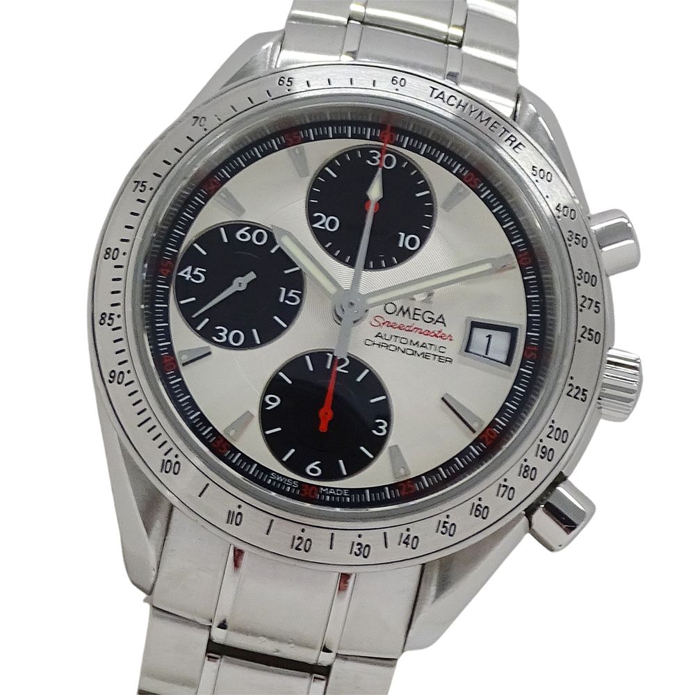 オメガ OMEGA スピードマスター 3211 31 時計 メンズ ブランド デイト クロノメーター 自動巻き AT ステンレス SS シルバー 磨き済み