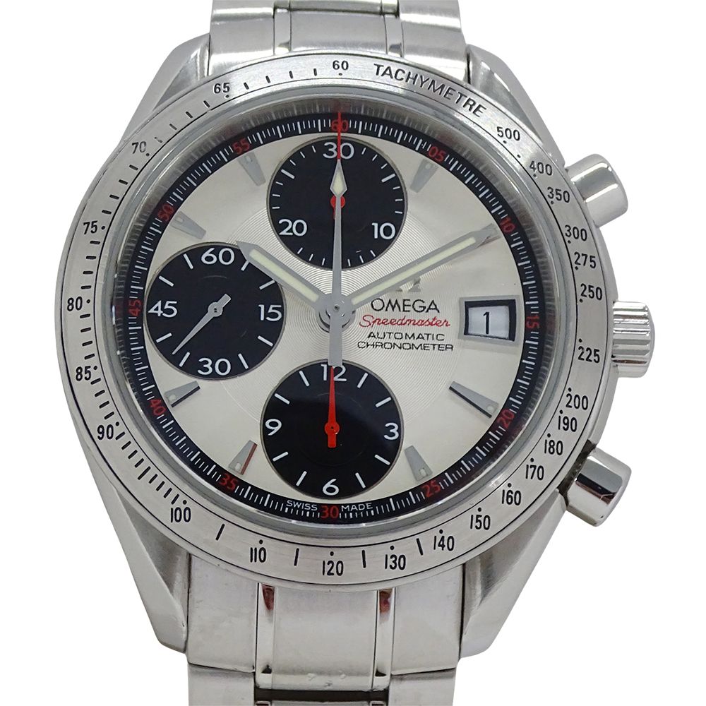  オメガ OMEGA スピードマスター 3211 31 時計 メンズ ブランド デイト クロノメーター 自動巻き AT ステンレス SS シルバー 磨き済み 冷房対策 自動巻き時計 腕時計(アナログ)