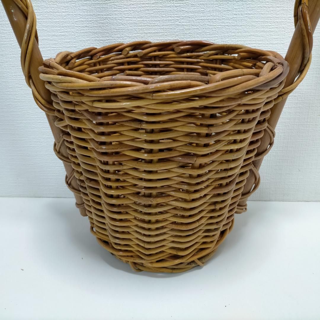 華道具・茶道具・竹細工・天然素材・斑竹・虎竹・竹・籘・ラタン、花器台・花瓶台・植木鉢カバー・手つきカゴ・竹籠・小物収納・小物入れ・バスケット・かご・インテリア 鉢　250514-1T 虎竹蓋付き六ツ目かご | 虎斑竹専門店 竹虎