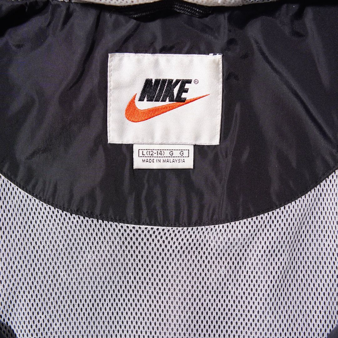 90s 白タグ ナイキ NIKE ナイロンジャケット L ブラック ヴィンテージ 
