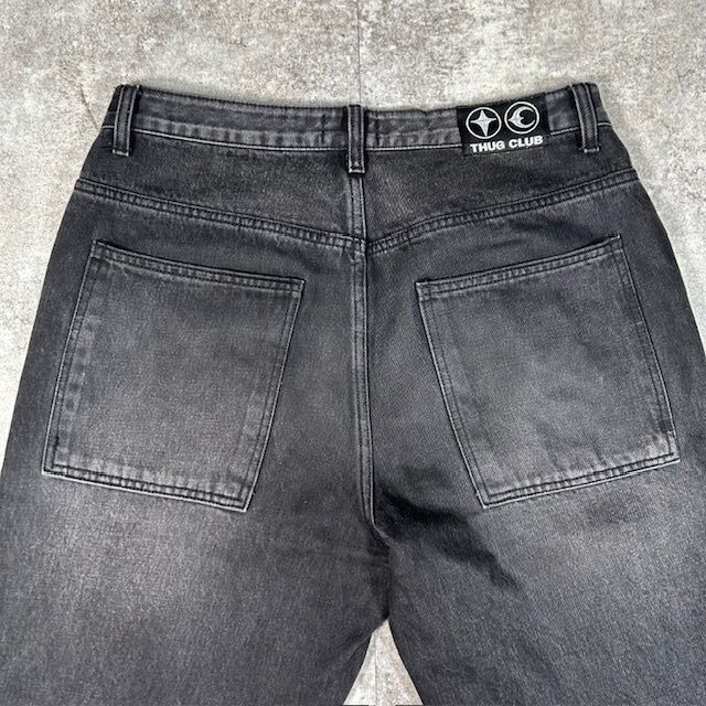 THUG CLUB サグクラブ 25ss thug pants denim ブラックデニムパンツ ジーンズ ボトム KOREA製 メンズ THUG CLUB サグクラブ 25ss thug pants denim ブラックデニムパンツ