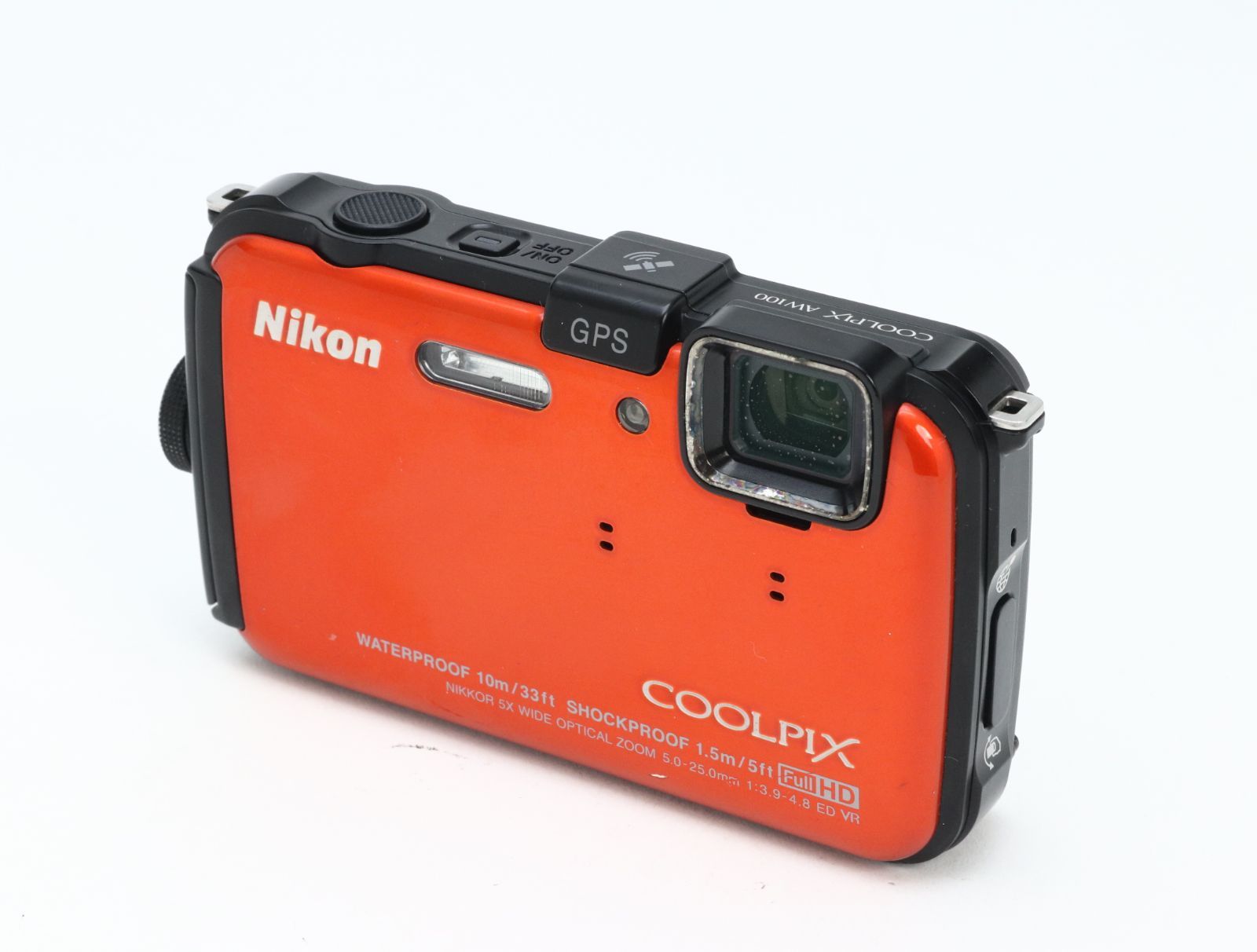 C (実用品) Nikon ニコン COOLPIX AW100 サンシャインオレンジ 初期