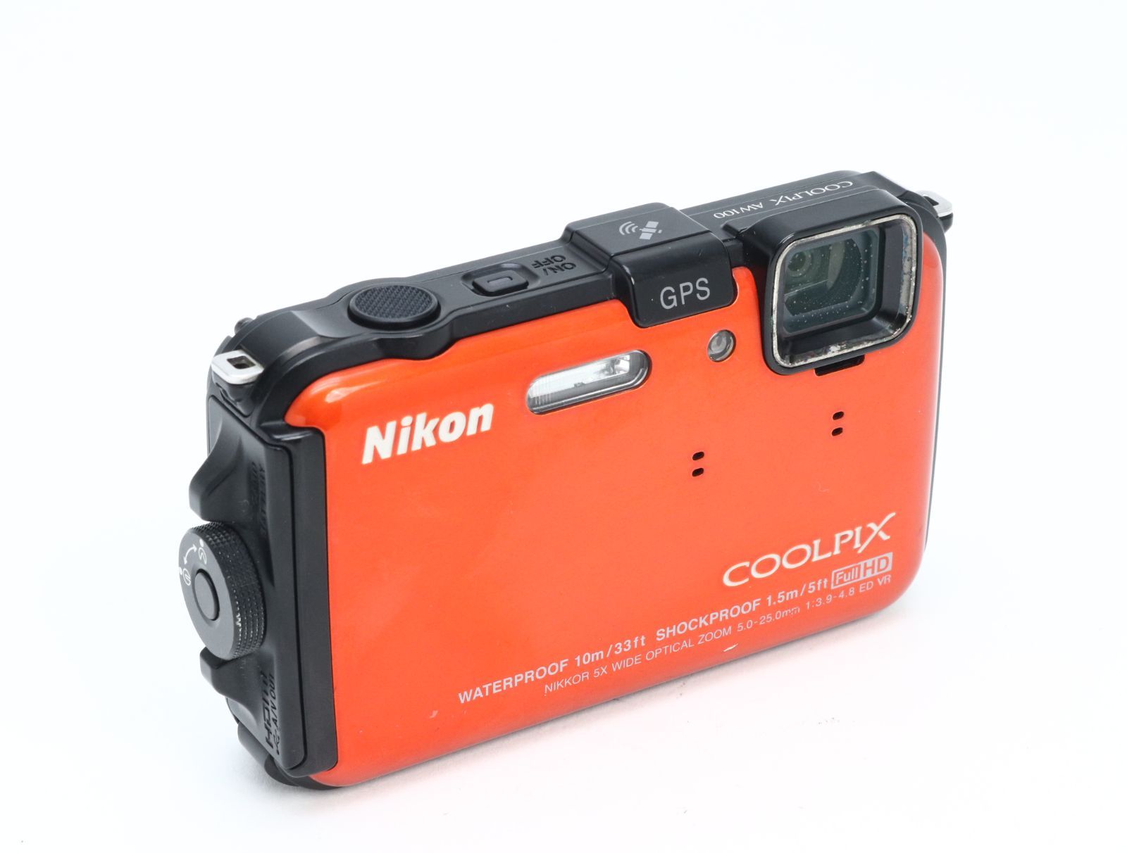 C (実用品) Nikon ニコン COOLPIX AW100 サンシャインオレンジ 初期