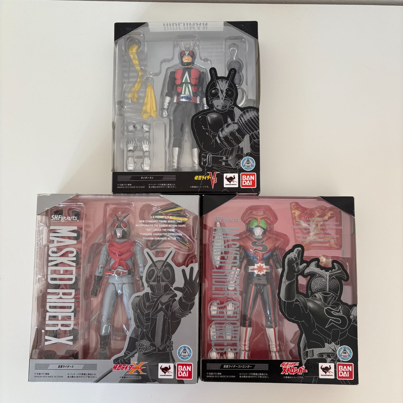 バンダイ S.H.Figuarts 仮面ライダーX ストロンガー ライダーマン 3体