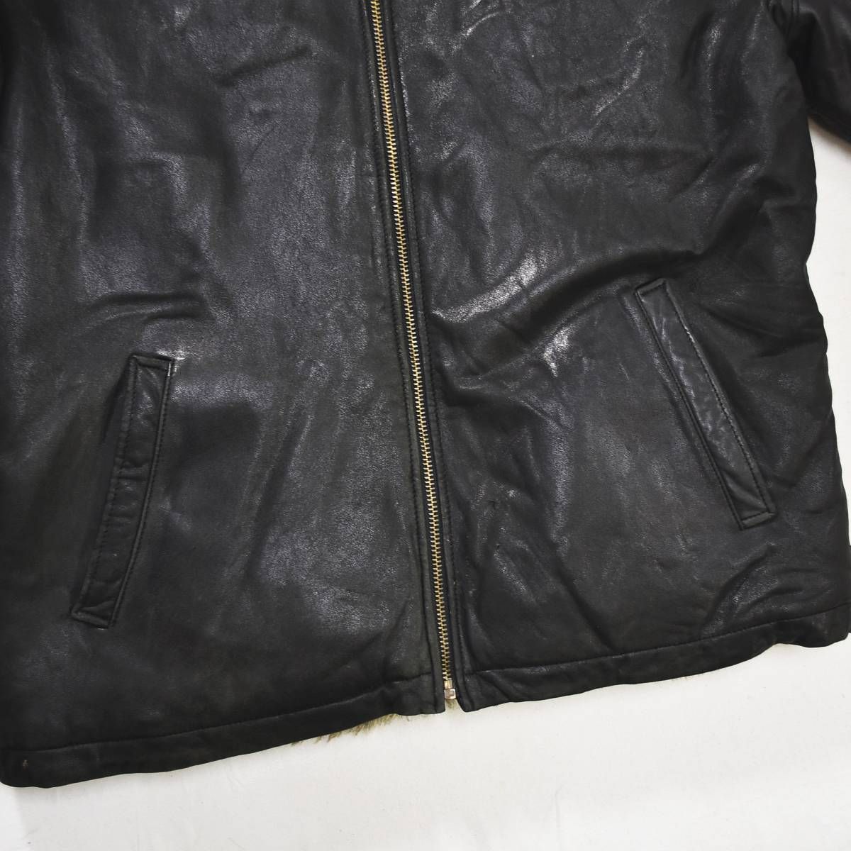 本革】 90s ヴィンテージ ファットファーム PHAT FARM リバーシブル 羊 