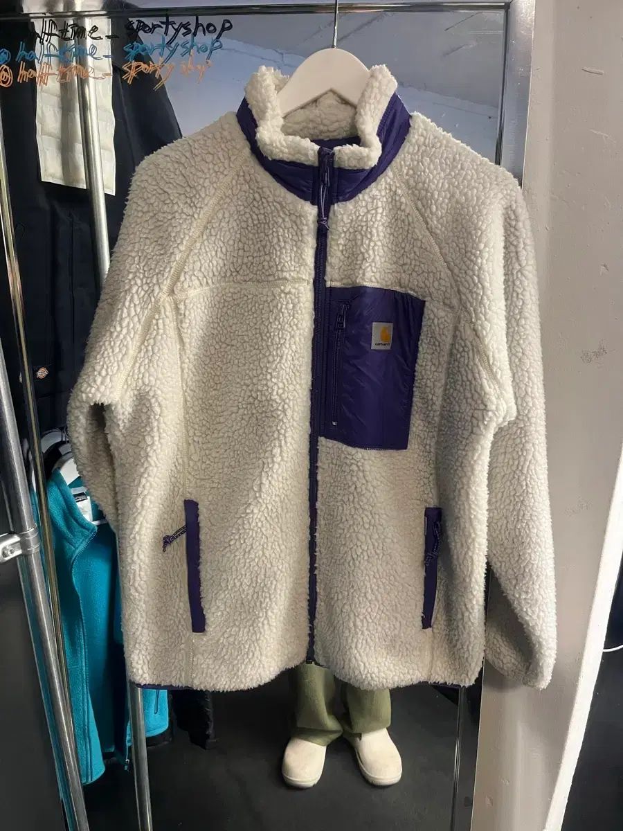 カーハート carhartt ホワイト フリースジャケット 白 WIP ボア 