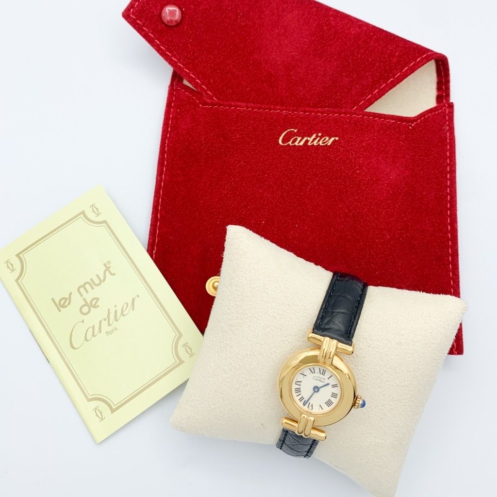 【OH済】カルティエ マストコリゼ ローマン文字盤 ゴールド SV925 SV925 レディース 腕時計 CARTIER 時計 OH済】カルティエ マストコリゼ ローマン文字盤 ゴールド SV925 SV925