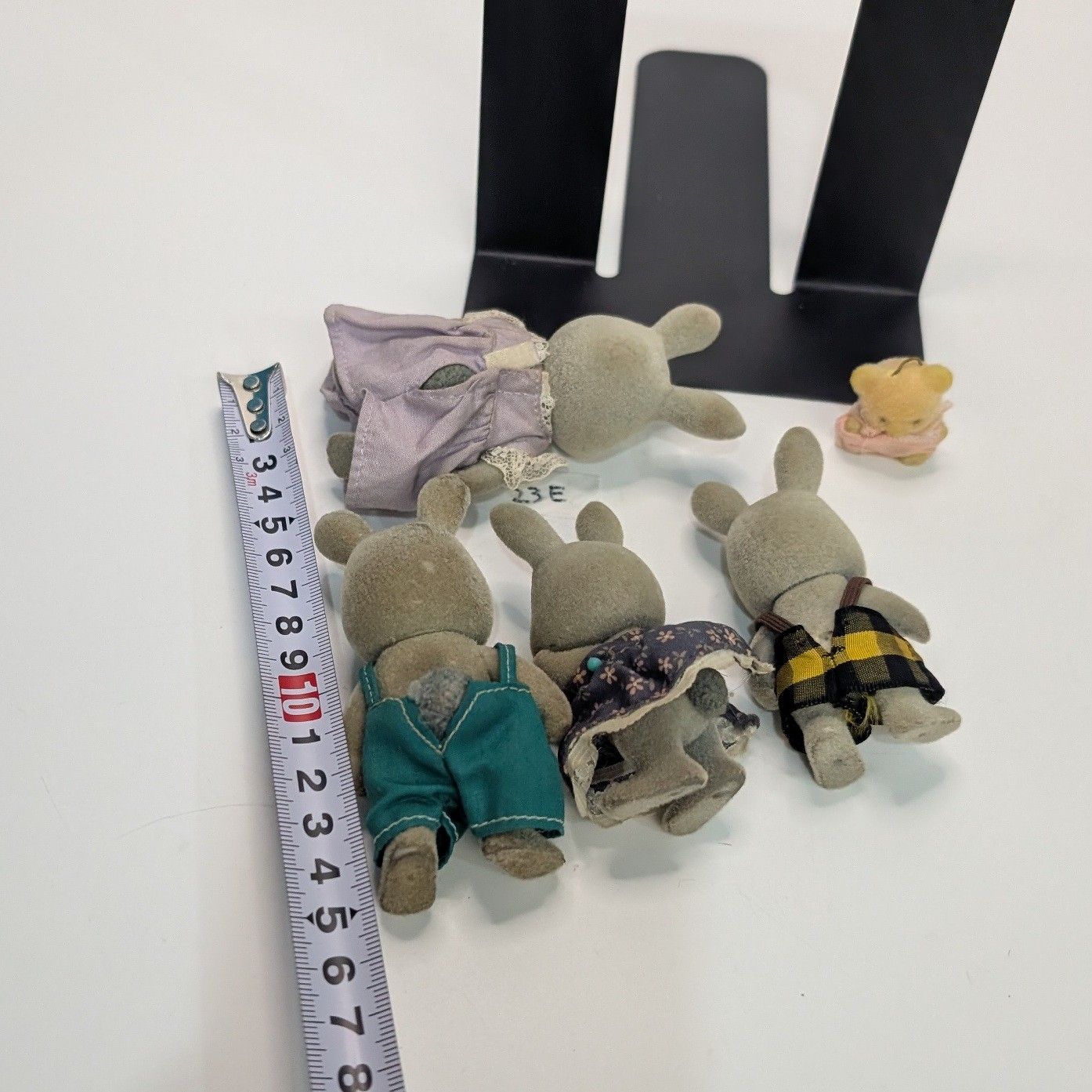 シルバニアファミリー うさぎ グレー 4体 家族 まとめ売り 初期 昭和 