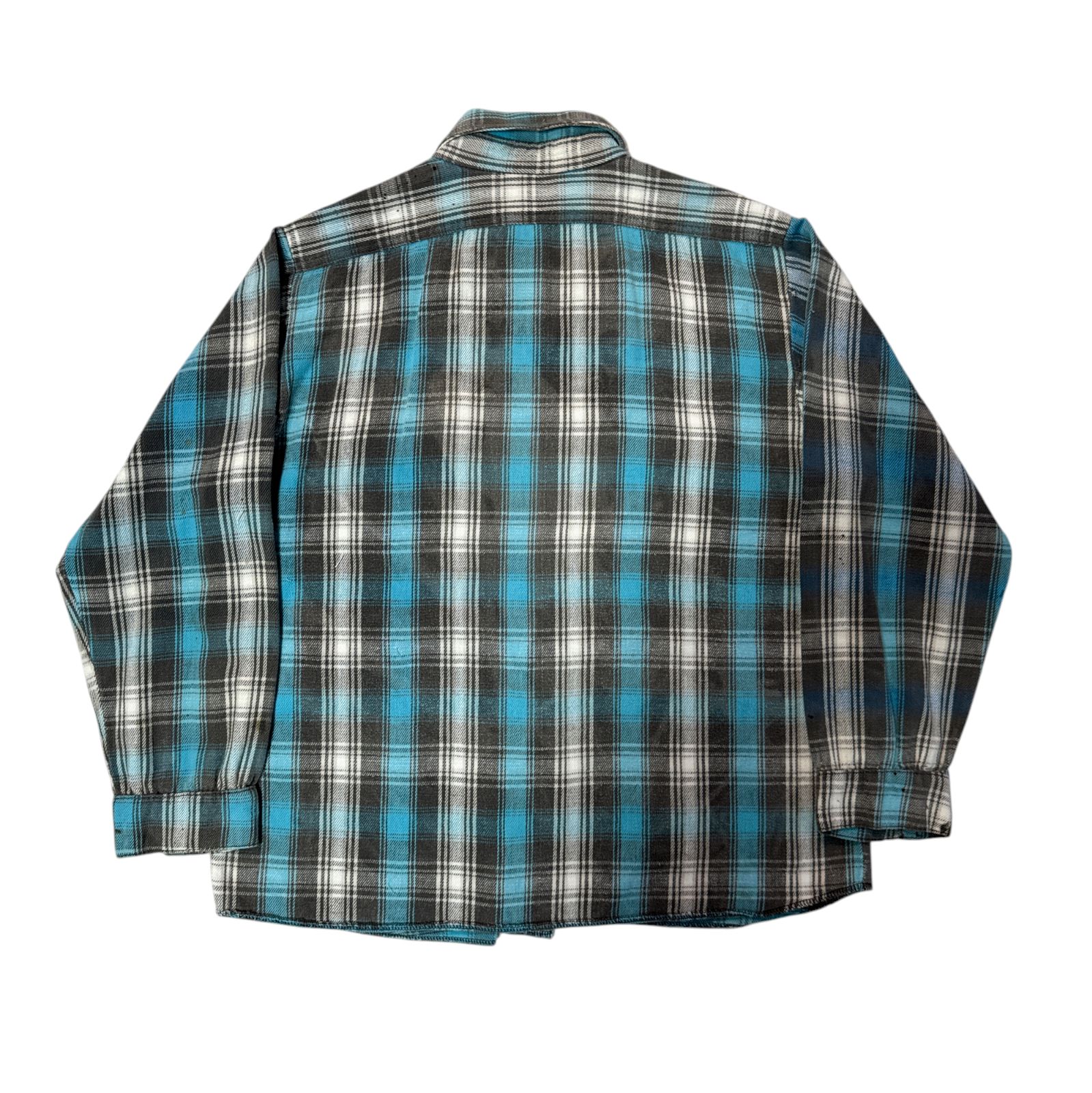 50s FROSTPROOF ネルシャツ 16 Lサイズ ブラック ホワイト ターコイズ