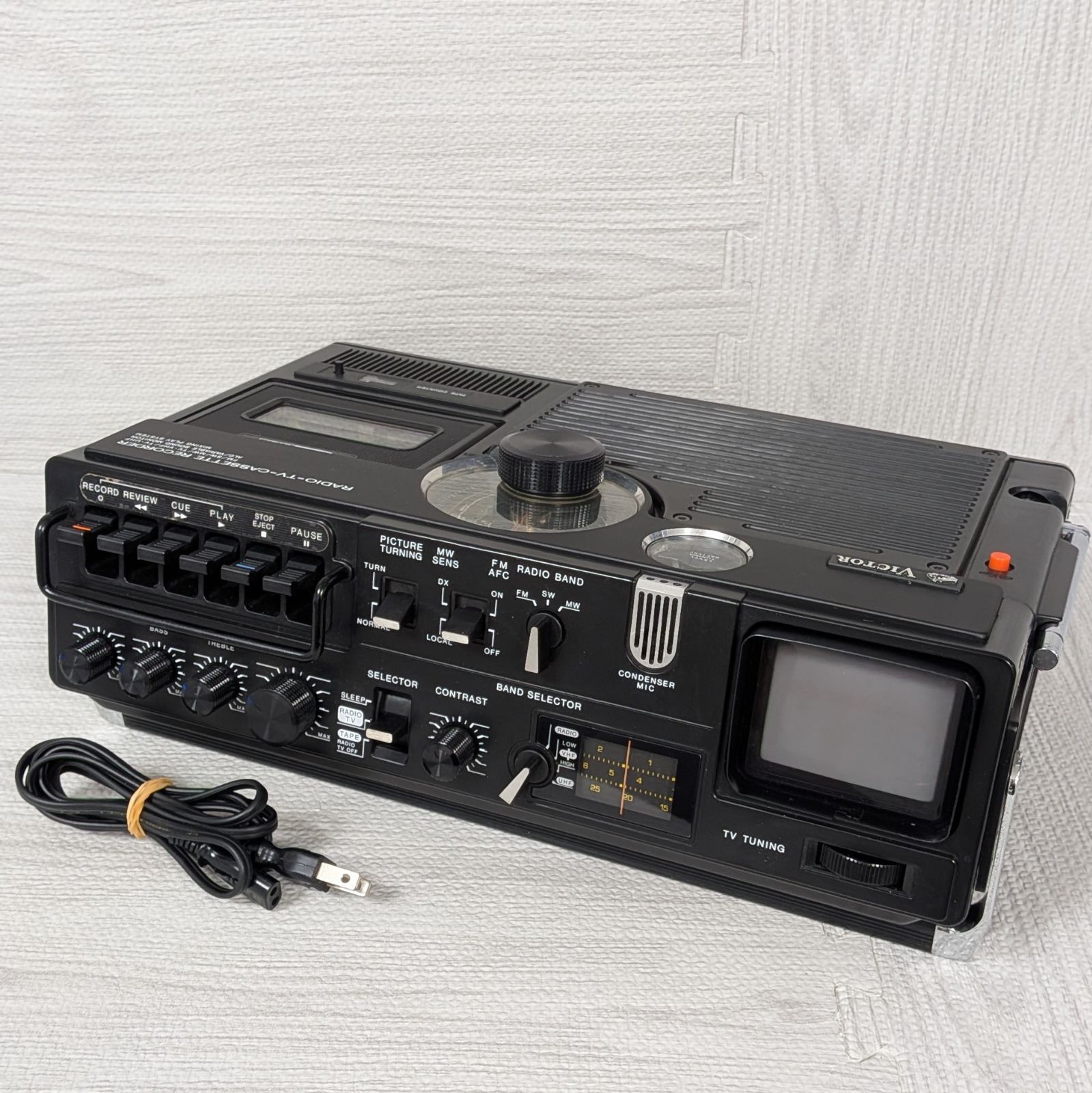 ジャンク品 Victor M-77 ラジオ テレビ カセットデッキ ラテカセ 大阪買い ジャンク品 Victor M-77 ラジオ テレビ カセットデッキ
