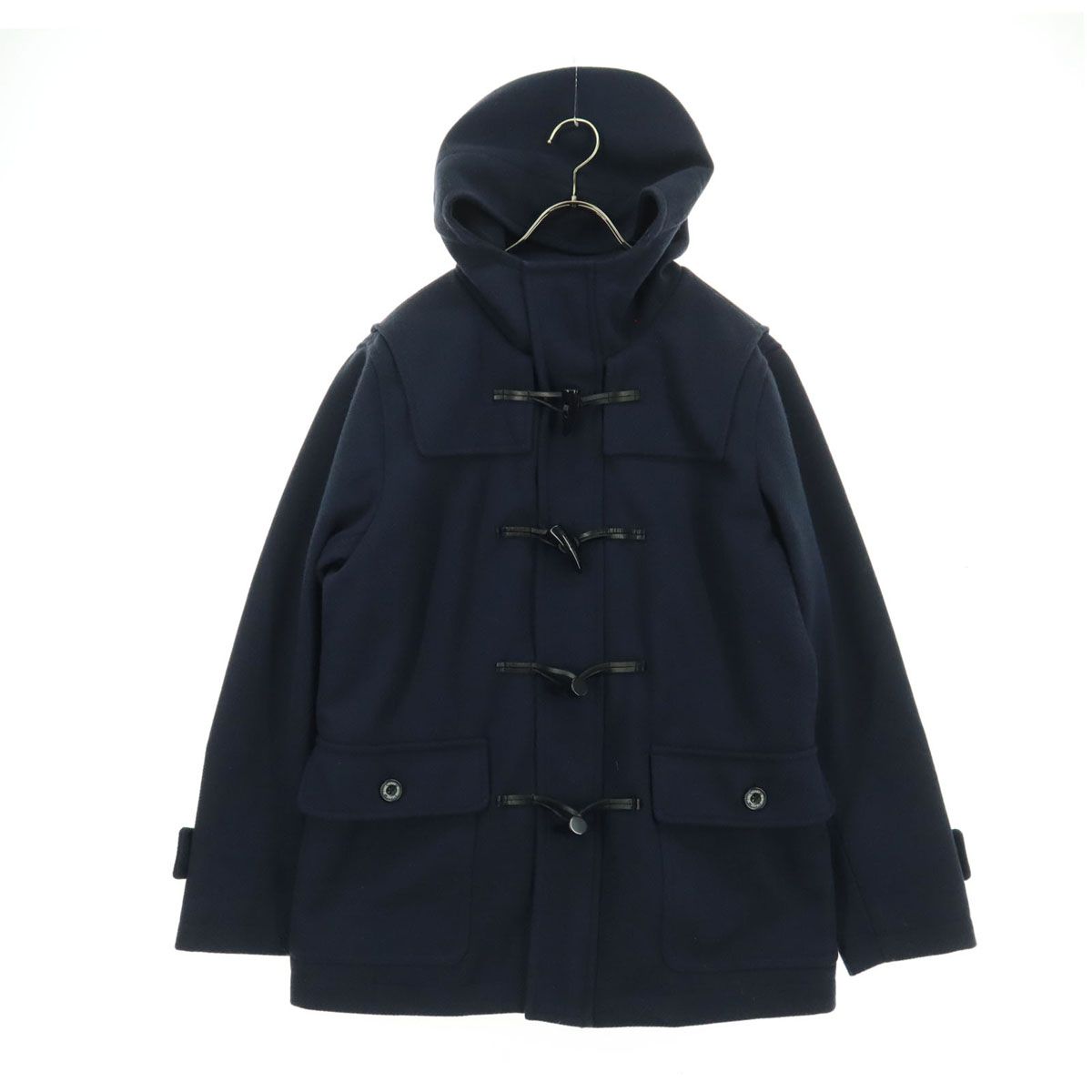美品 BEAMS HEART ビームスハート フード付 ダッフルコート S ブラック 