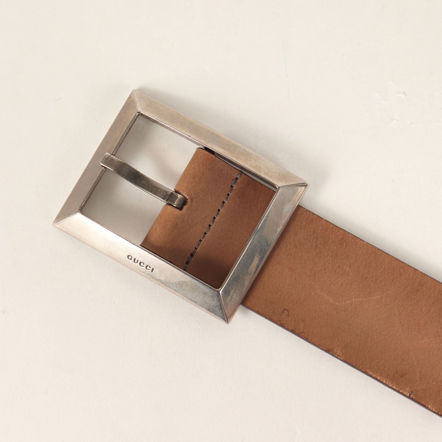 美品】GUCCI グッチ ベルト グレージュ サイズ:85(34) | スクエア