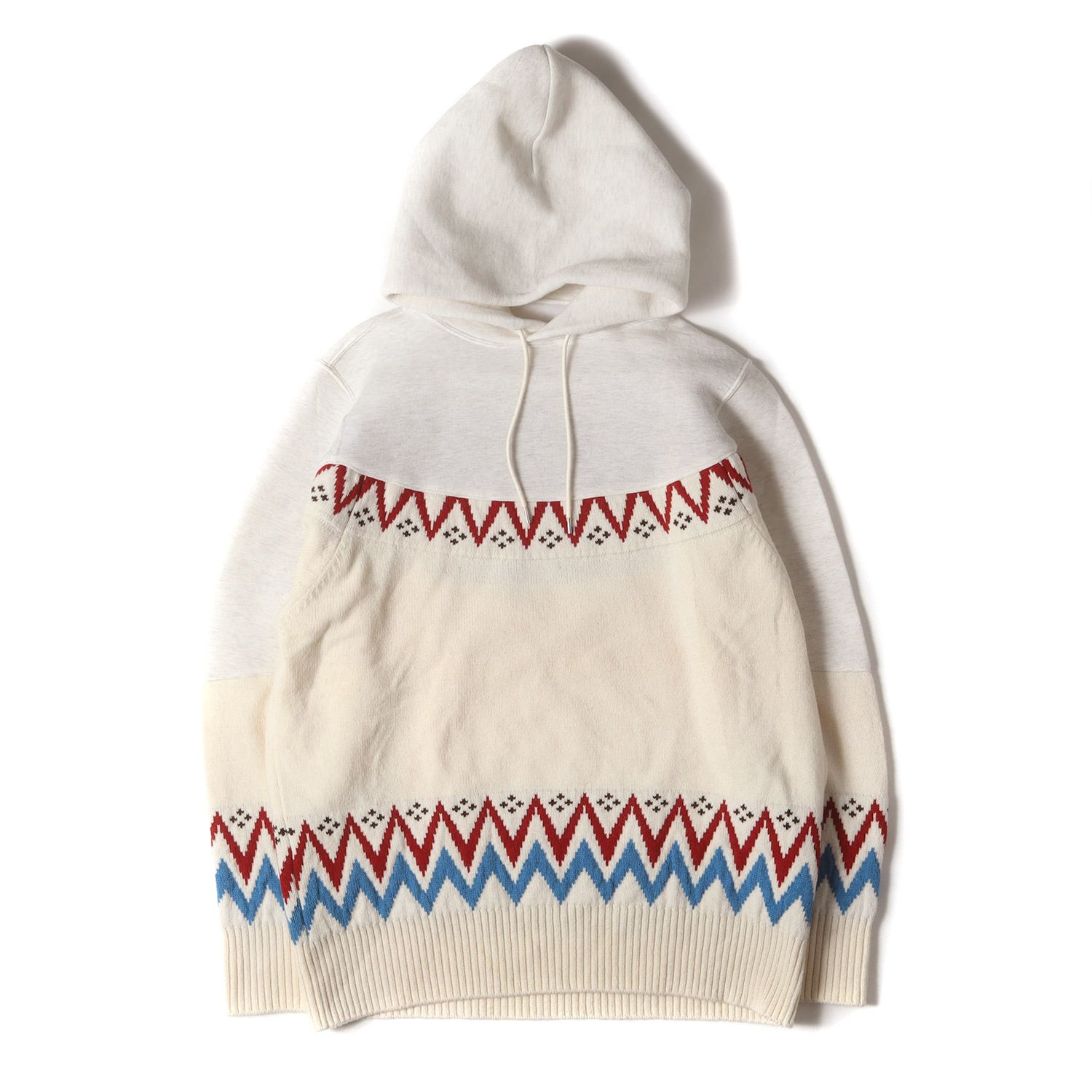 Sacai サカイ パーカー オフホワイト 白 サイズ:2 | ノルディック 