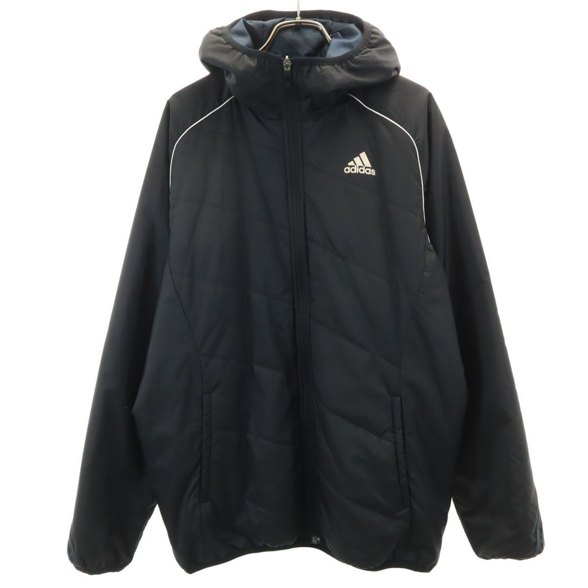 adidas アディダス 中綿ジャケット L ブラック メンズ 古着 - メルカリ