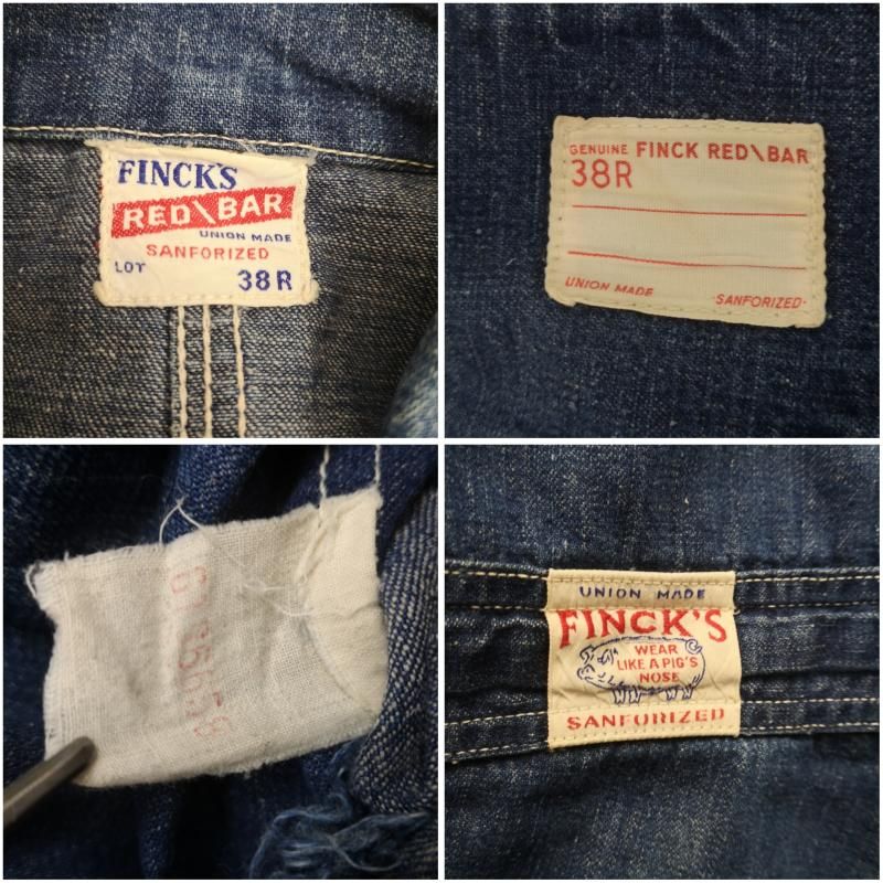 ヴィンテージ 40s 50s FINCK'S フィンクス デニム ジャンプスーツ
