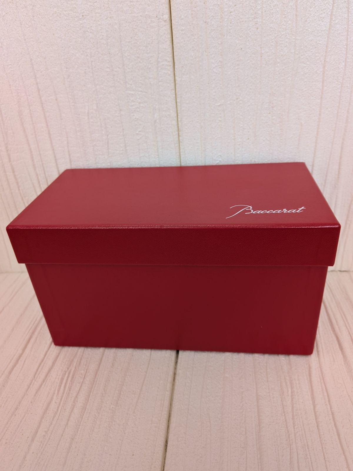 Baccarat バカラ ロックグラス タンブラー ペア 赤 フランス製 クリスタル 厚底 フラット 高島屋 ギフト