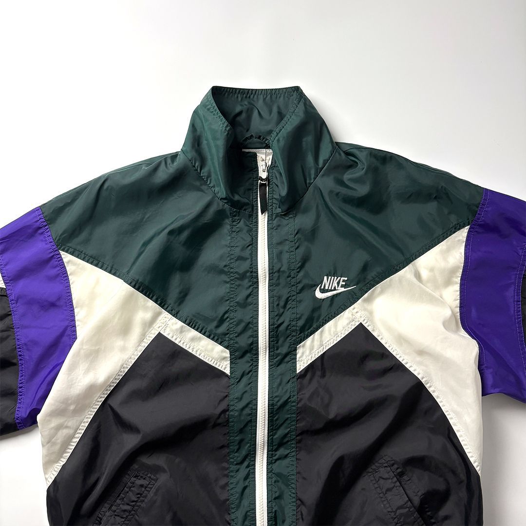 NIKE ナイキ ナイロンジャケット ウインドブレーカー L グリーン 緑 白