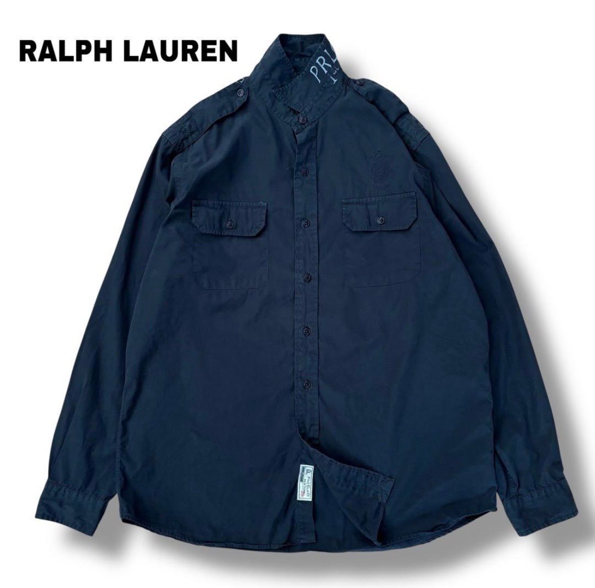【RALPH LAUREN】エポーレット付き ロゴ刺繍 シャツ