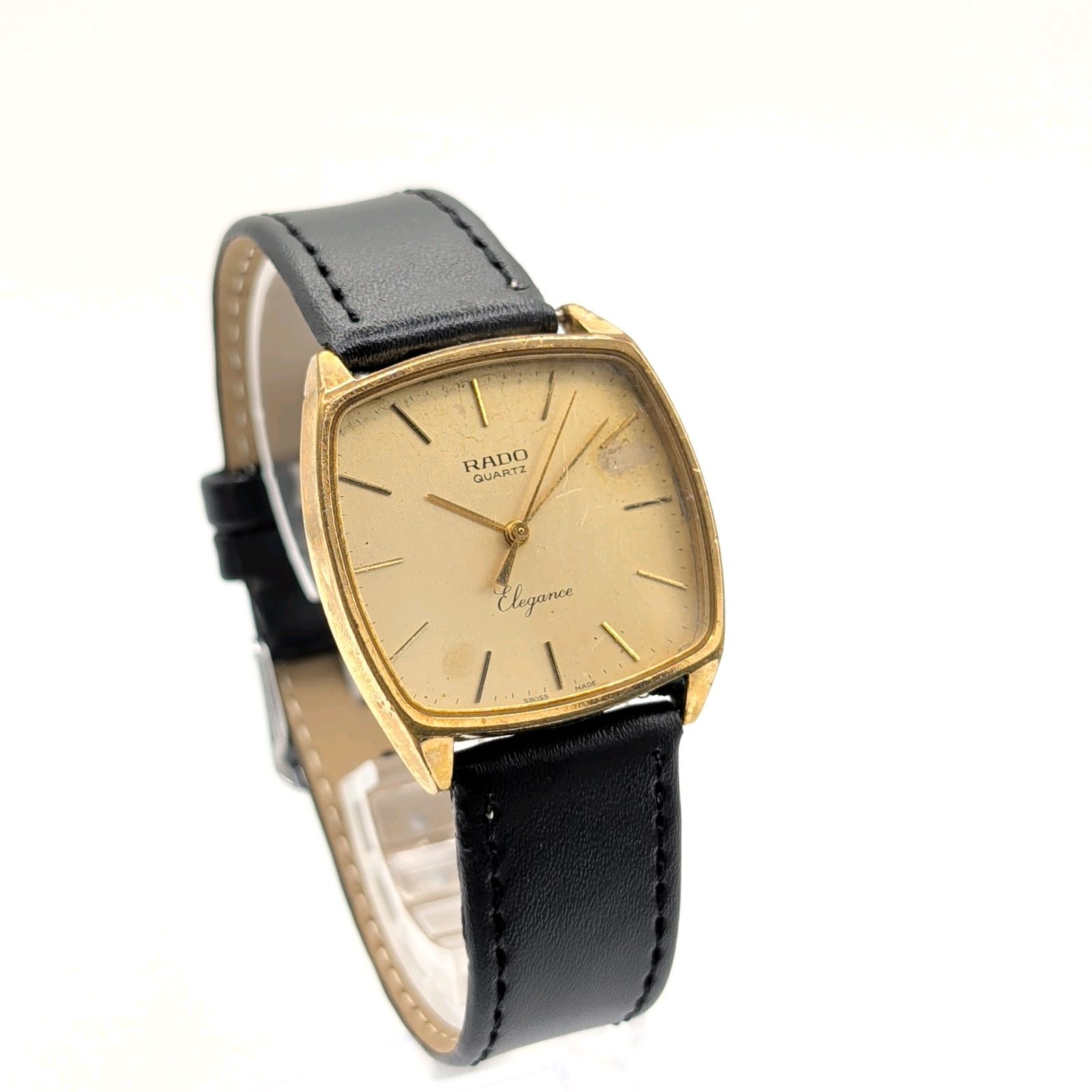 RADO Elegance 713.5051.2 Watch Quartz Men's Gold dial Square Y2K
