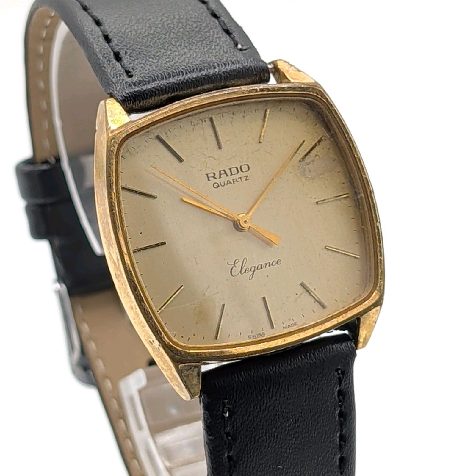 RADO Elegance 713.5051.2 Watch Quartz Men's Gold dial Square Y2K