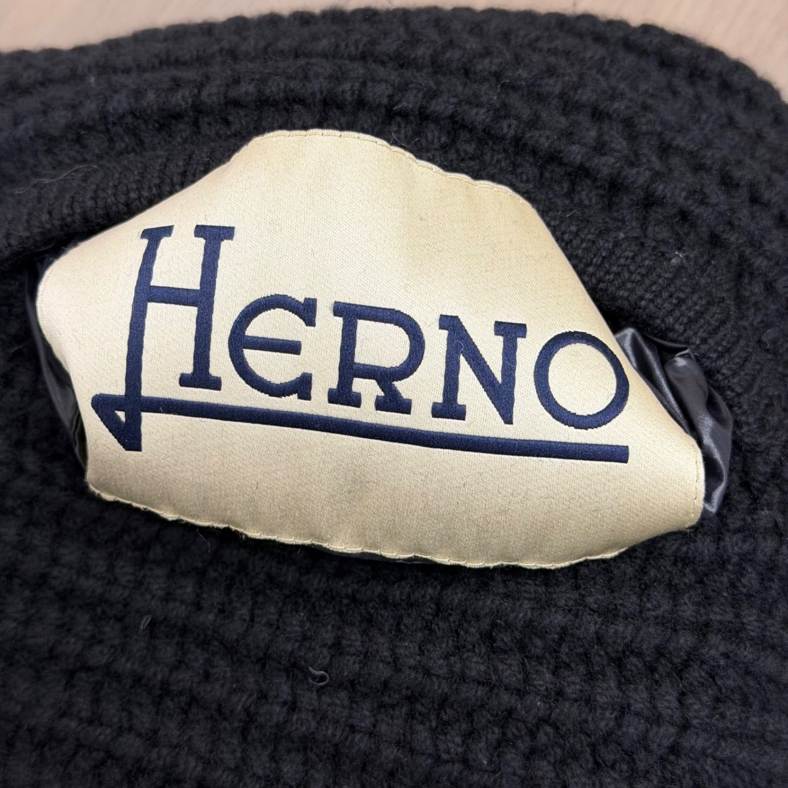 s【極美品】HERNO ヘルノ ダウンジャケット ハイネック ブラック 黒 42 