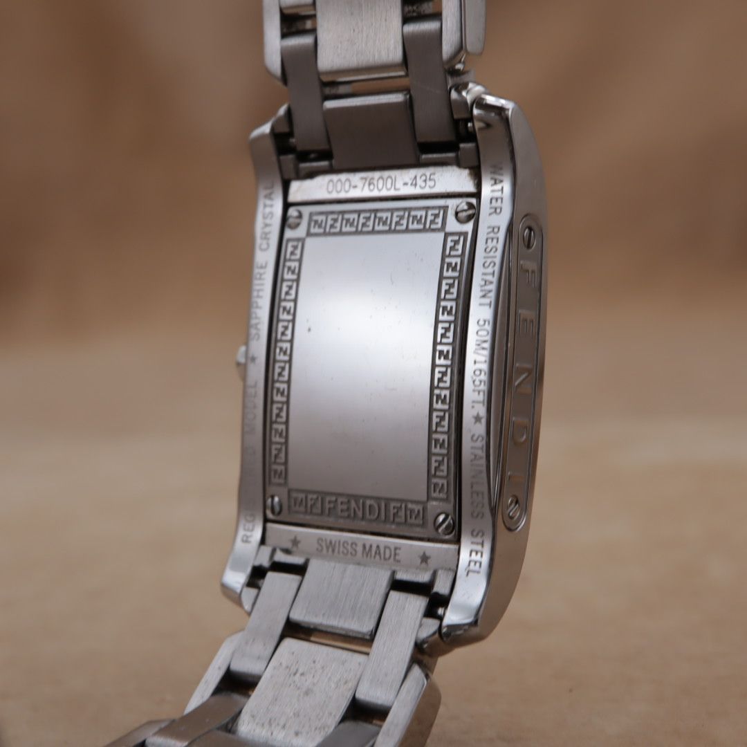 FENDI 7600L Loop Pink Dial Rectangular Zucca フェンディ ループ